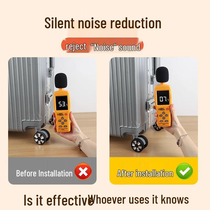 Универсальный бесшумный силиконовый чехол на колеса для багажа - Защитный аксессуар для чемодана