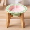 Persian Cat Bowl Anti-Black Chin Cat Canned Food Ceramic Bowl Small Dog Food Bowl With Wooden Shelf Anti-Knockover Water Cup