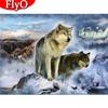 Алмазная картина волк снег полный квадратный дрель ремесленный набор алмазная живопись животное мозаика рукоделие ремесло домашний декор