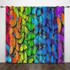 Psychedelic 3d Printing Colorful Rainbow Print Minimalist Light Filter Curtain Curtain Living Room Bedroom Kitchen 2 Piece Decor