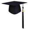 Adult Graduation Hat with Tassel Solid Color Non-Fading High School Bachelor Graduation Hat Cosplay Prop