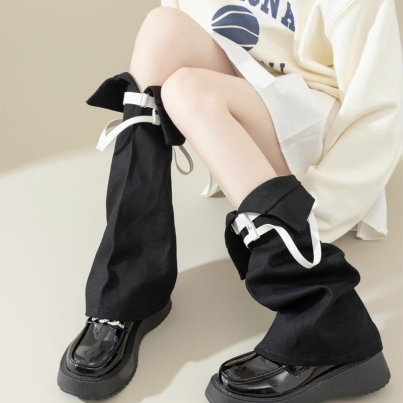 Subculture Leg Warmers for Women Girls Y2K Leg Warmer Sweet Cool Long Socks Gothic Harajuku Leg Cover Knee High Socks