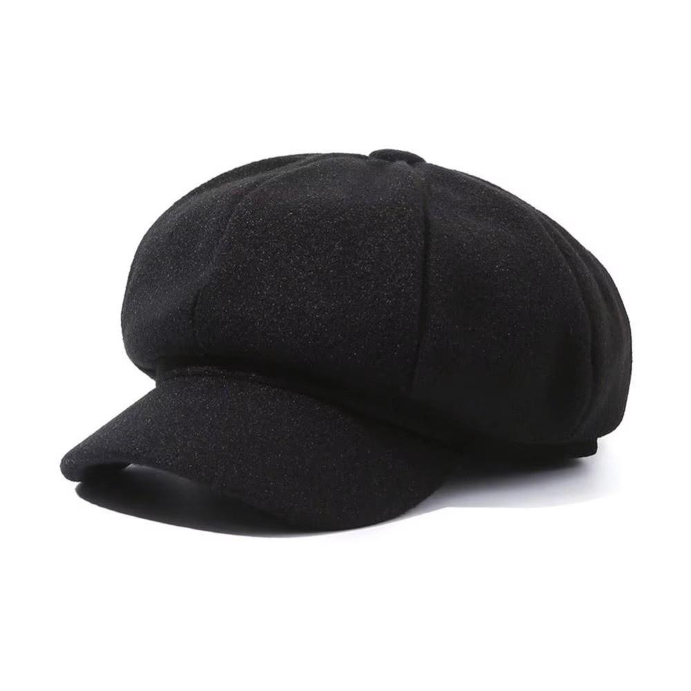 Cotton Beret Hat Windproof Painter Caps Casual Octagonal Newsboy Cap Autumn Winter