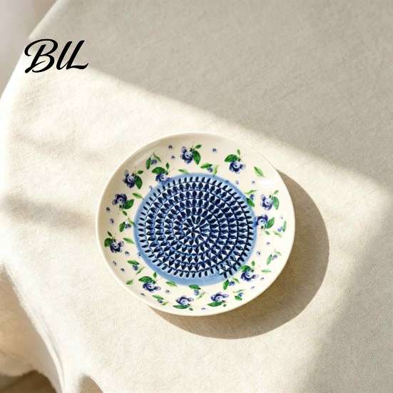 Manual Kitchen Grinding Tool Ceramic Garlic Grater Plate, Fruit Print Ginger Cheese Grinder, Mincer Multi-function Dish for Onion, Lemon, Vegetables,