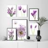 Lavender Picture Nordic Minimalist Canvas Painting Flower Wall Art Prints Purple Art Posters and Prints for Living Room No Frame
