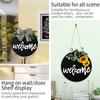 Black Welcome Board Wreath With Beautiful Ribbon Bow And Vibrant Design Sunflower