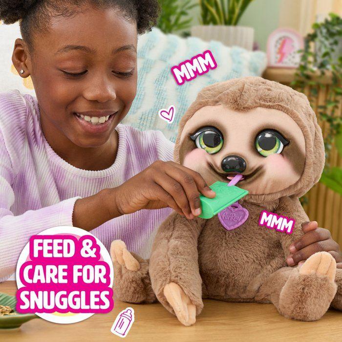 Peluche interactive paresseux - furReal Friends - Snuggles - Plus de 50 sons et réactions - Dès 3 ans