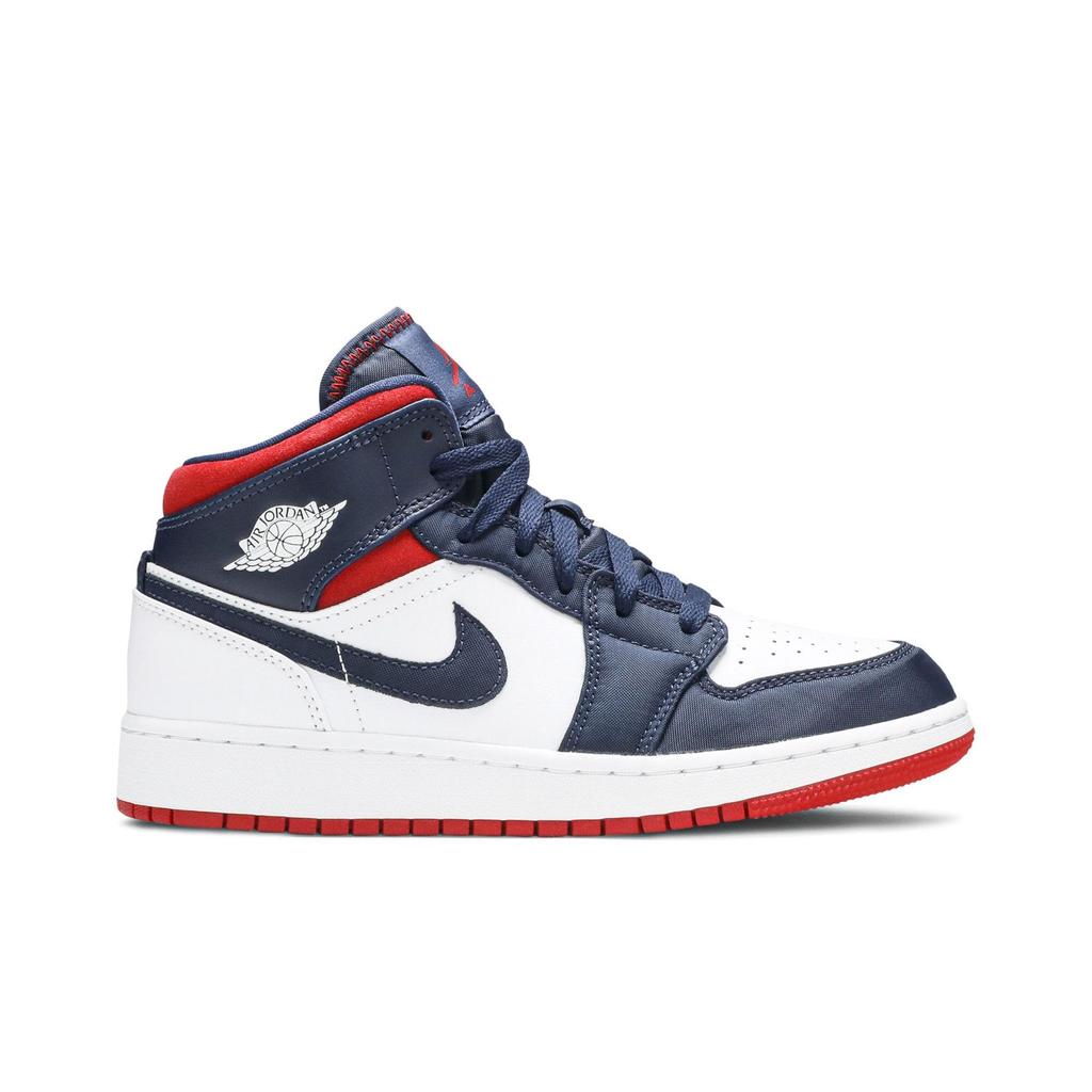 Air Jordan 1 Mid Grade School 'USA Olympic' (Unisex) Kids' Basketball Shoes BQ6931 104