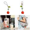 Fashionable Lovely Girl Tomato Leaf Charm Keychain Pendant Sturdy Acrylics Alloy for Fashion Accessory Daily Use