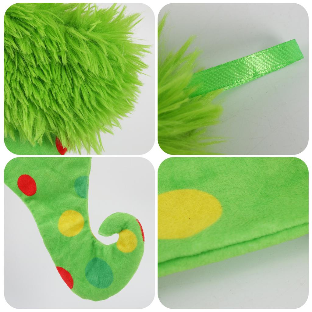 Plush Socks Christmas Green Christmas Decoration Stockings Holiday Party Decoration