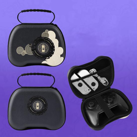 Противоударный жесткий дорожный чехол для контроллера из ЭВА, беспроводной геймпад с сетчатым карманом, фиксирующий ремень, универсальная защитная сумка с ручкой