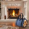Firewood Carrier Handbag Large Capacity Log Storage Bag Waterproof Wood Carrier Log Tote Bag for Fireplace Camping Outdoor Activities