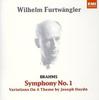 CD FURTWÄNGLER (WILHELM), BRAHMS; VIEN - Brahms: Symphony No. 1  TOCE55708 Japan ObiClassical Used