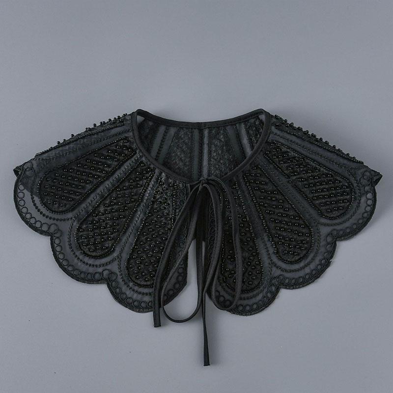 Fashion Scarf Fake Collar Shirt Women Detachable Collar Lace Neckline Women False Collar Tie White Faux Col Clothes Accessories