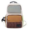 Primary School Girls Contrasting Color Large Capacity Backpack Junior High School Students High School Students Boys Backpack