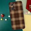 Коричневый клетчатый чехол для Realme GT7 Pro 15 13 10 11 12 14 Pro Plus C55 C71 C75 C67 C63 C61 C53 C35 C65 GT6