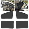 Car Magnetic Sun Shade Cover Side Window Sunshade UV Film Mesh Car Protection Blackout Curtain Full Accessories Black Black N6Y2