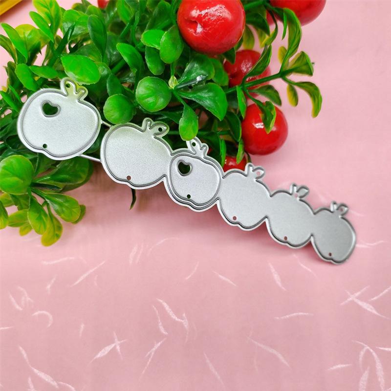 6 яблок Love Apple, дизайн, стиль, трафарет для резки металла для DIY, скрапбукинг, альбом, фототиснение, бумажная карта, ремесленный декор