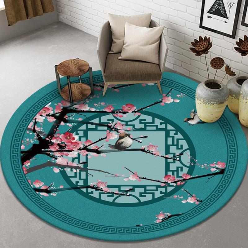 Новый круглый ковер в китайском стиле, легкий, роскошный ковер в китайском стиле у кровати, большой ковер для гостиной, противоскользящий коврик для спальни