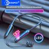 Наушники Bluetooth 5.2 с шейным ободом, беспроводные гарнитуры, Hi-Fi стерео, светодиодный цифровой дисплей, двойной режим, водонепроницаемые наушники