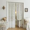 Lace Polyester Mosquito Proof Door Net Screen Hanging Door Curtain Side Fly Free-punch Vintage Lace Curtains Romantic Semi Sheer Floral Lacy Curtain