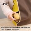 Eco Friendly Food Storage Reusable Self Sealing Potato Onion Bags, Light Blocking Bag with Side Non Woven Produce Container Zipper, Non-woven