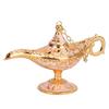 Ing Light Craft European Vintage Tea Lamp Decoration Gift Ornament(Gold Pink)