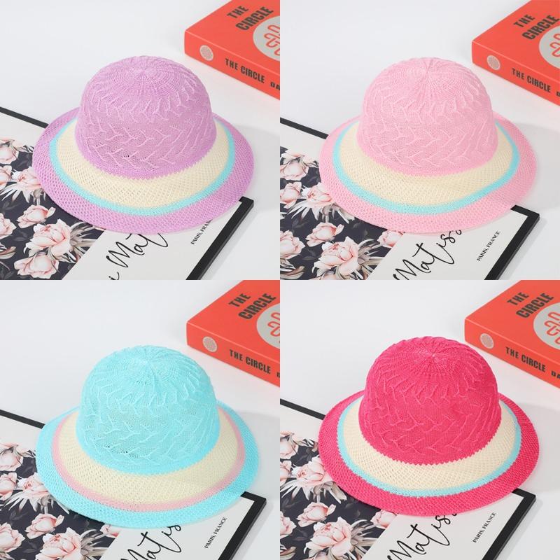 Цветной детский летний прохладный головной убор милая детская шляпа с большими полями летняя дорожная пляжная шляпа от солнца