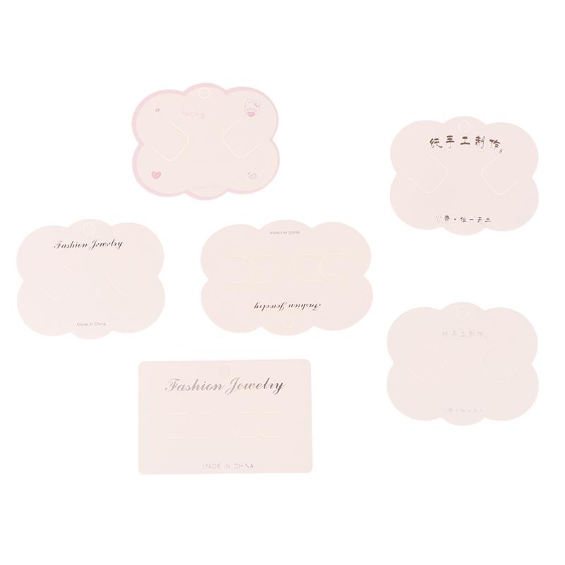 100Pcs Cute Headband Hair Clips Jewelry Display Card Blank Kraft Paper Card Hairclip Price Tag Hairpin Packaging Cardboard Holde
