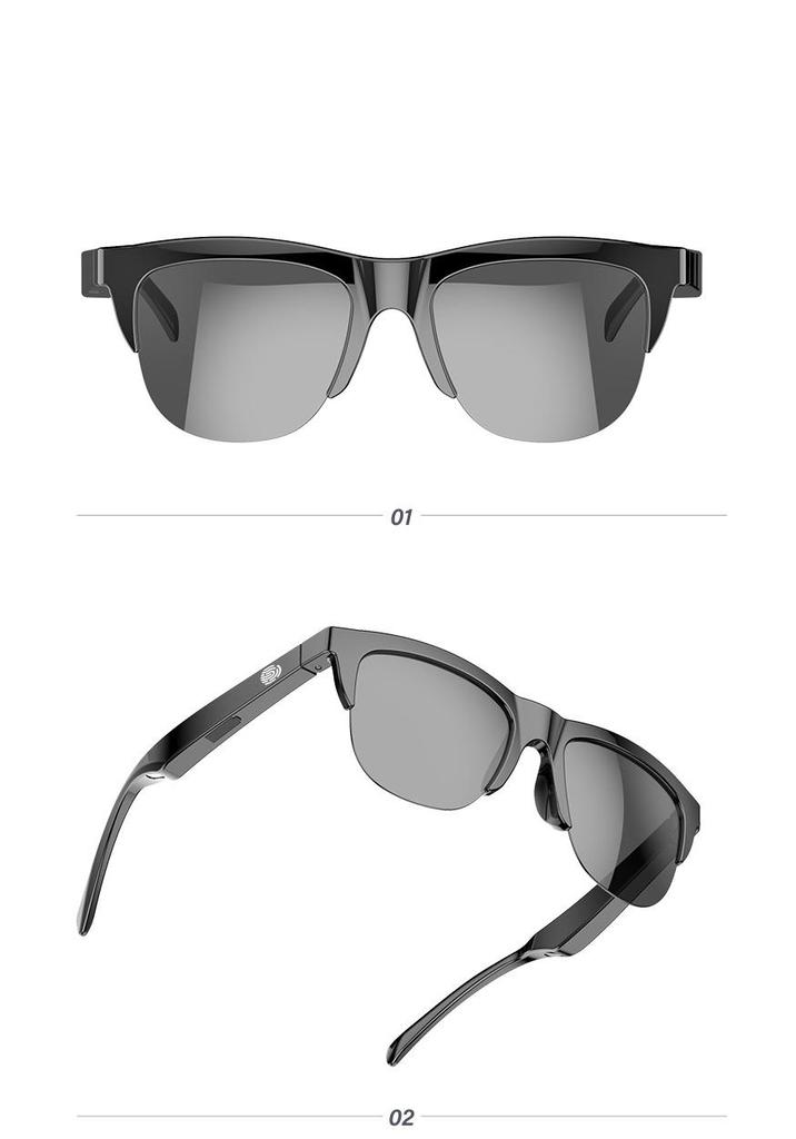 Smart Bluetooth Glasses with Wireless Bone Conduction Earphones, Models F06/F07/F08