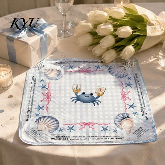 Waterproof Mahjong Mat Square for Table, Anti-Slip Noise Reduction Game Card Pad Table Cover, Washable Diatomaceous American Poker Cover