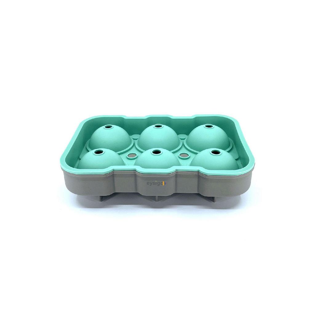 Силиконовая форма для льда большого размера из 6 предметов, зелено-серая