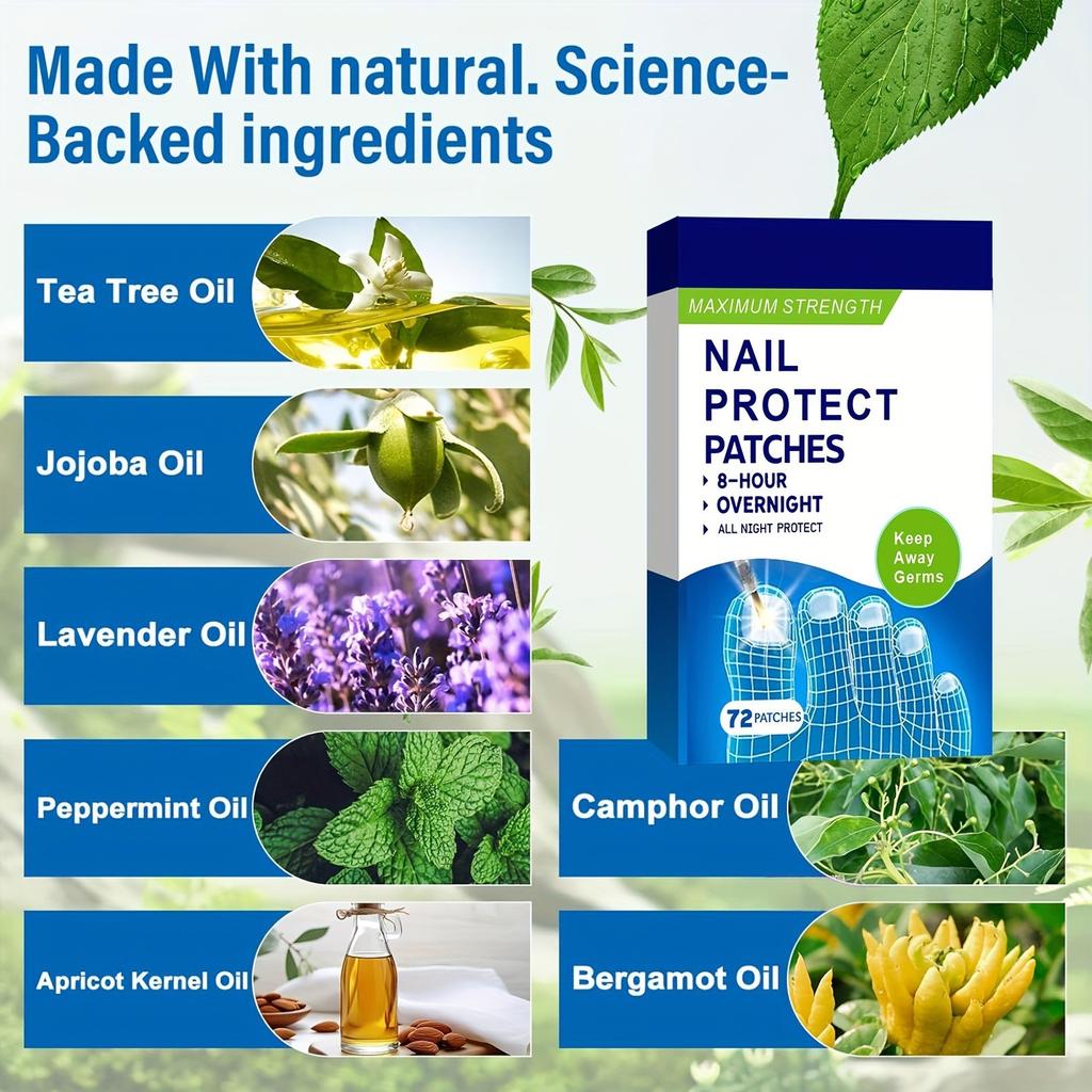 Наклейки для ногтей, Уход за ногтями, 72 наклейки/коробка, Полууправляемые