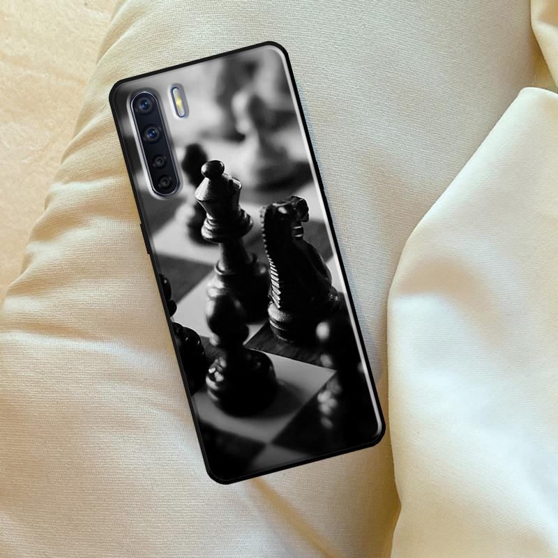 Шахматная доска Темная лошадка Для OPPO A79 A38 A58 A78 A98 A54 A74 A94 A16 A76 A96 A5 A9 A52 A72 A15 A17 A57 A53S Чехол