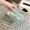 Women Wallet Foldable Portable Ladies Short Coin Purses  Cute Bow Clutch Bag Pu Leather Female Card Holder Purse