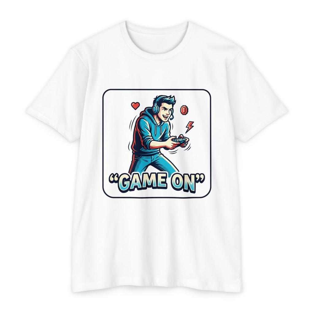 Retro Gamer Illustration Game On T-Shirt | Video Game Controller Tee