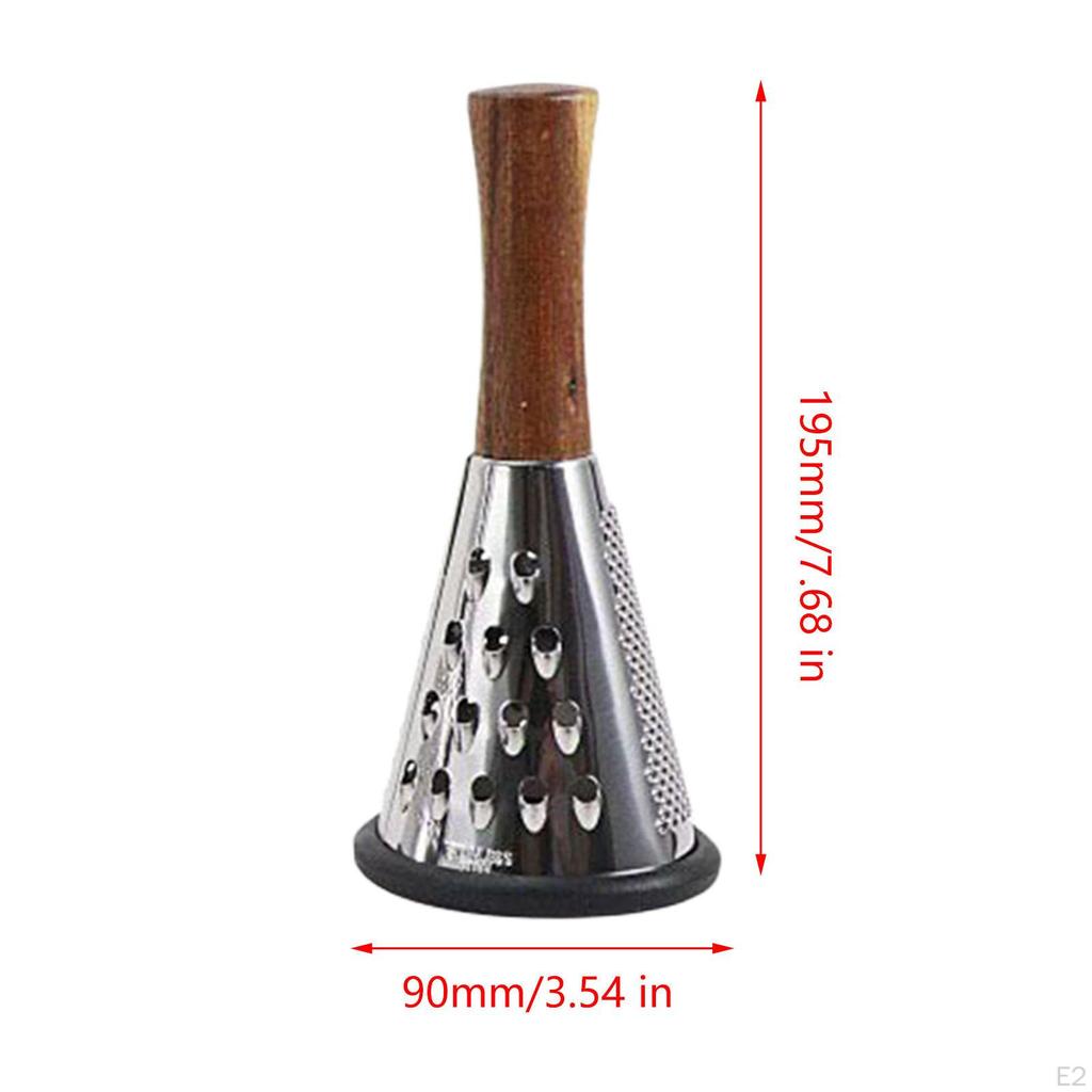Cone Grater for Kitchen Use, Stainless Steel Tool Shredding Fruits and Vegetables