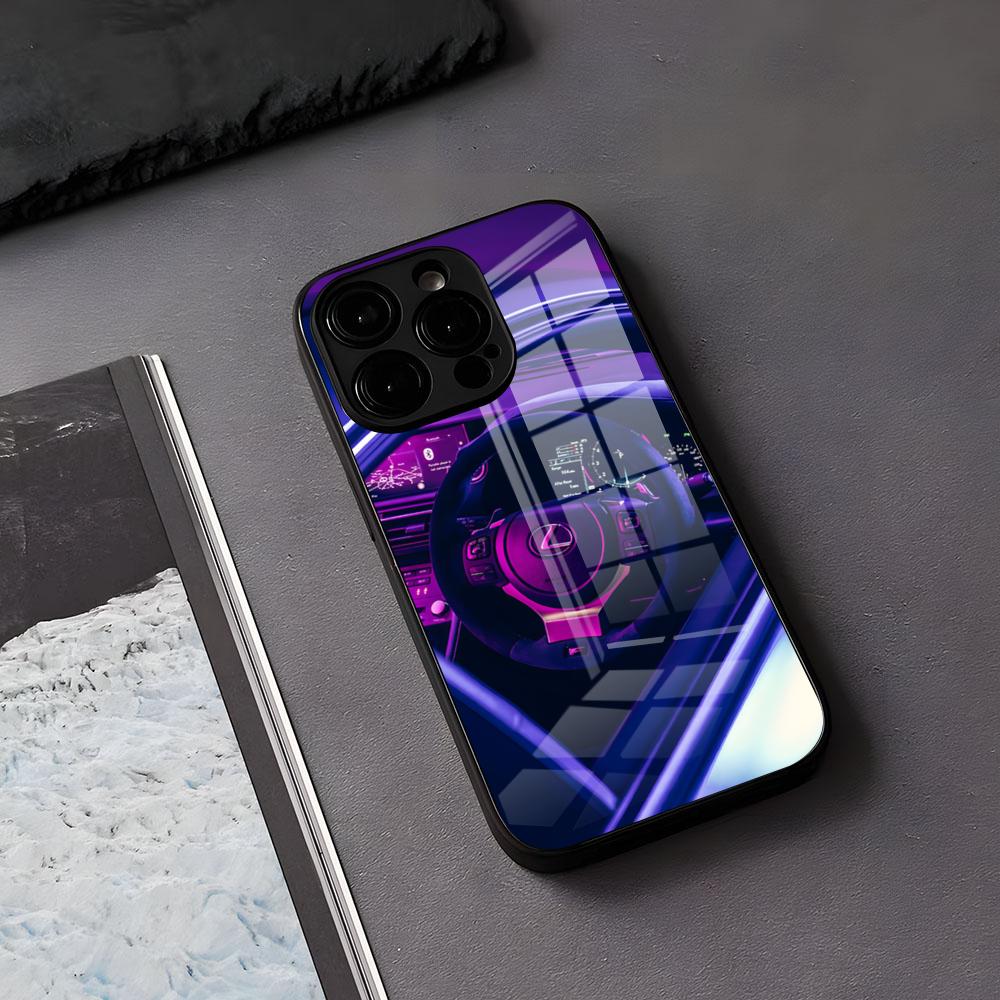 Luxury L-Lexus-S Phone Case For IPhone 17 Air 16 E Pro Max 15 14 13 Mini 12 Pro 11 Max Plus Black Glass CoverKZ1
