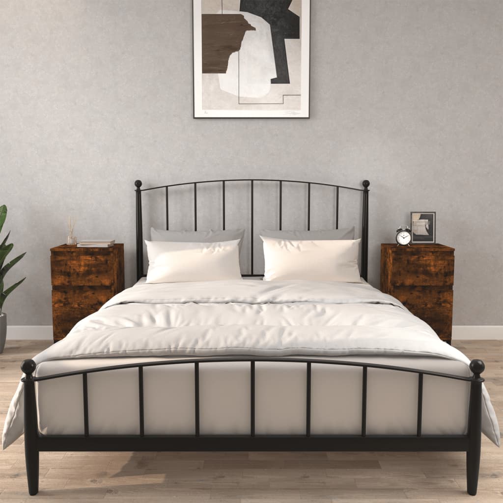 Nightstands 2 pcs Smoked Oak 40x35x70 cm