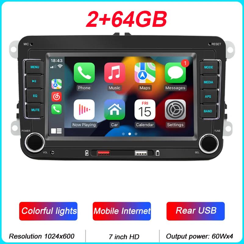 2 Din автомобильный радиоприемник 7 дюймов HD Autoradio Carplay мультимедийный плеер автомобильный аудиосистема автомобильная стереосистема MP5 Bluetooth USB TF FM камера для Volkswagen