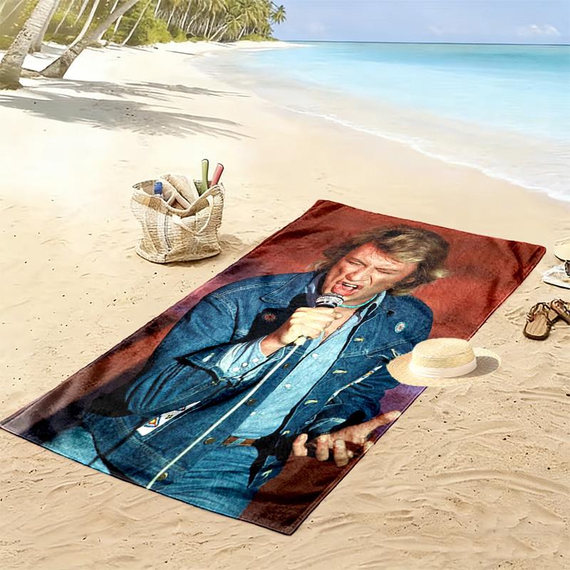 Stage: Electric Guitar Performance beach towel Outdoor camping Beach towel for vacation photos Absorbent bath towel swim seaside beach towel Comfort