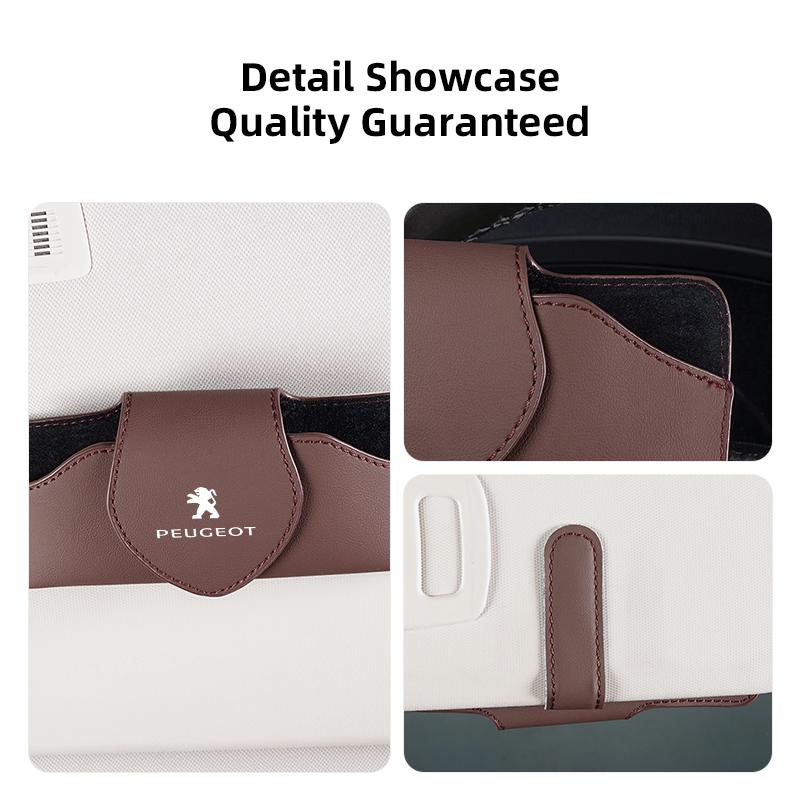 Car Sun Visor Glasses Case Sunglasses Holder For Peugeot 206 307 308 3008 207 208 407 4008 408 508 2008 301 205 /Car Tire Valve