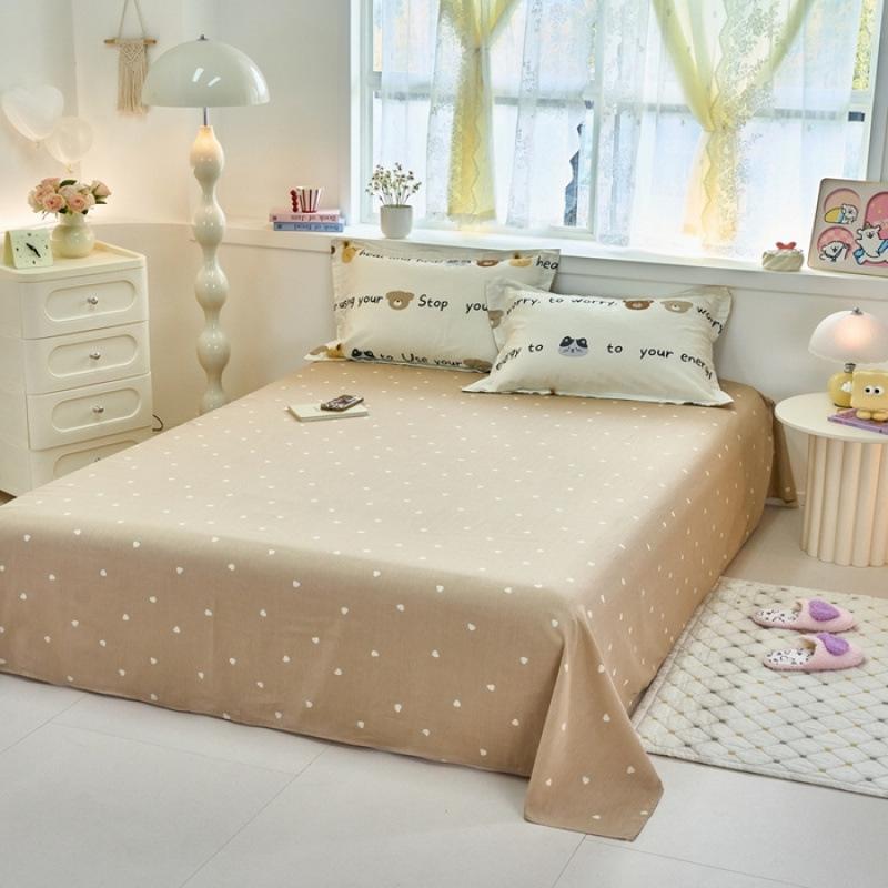 Хлопковая простыня цельная 100 хлопок стеганое одеяло односпальное твил студенческое общежитие односпальное двуспальное домашнее хозяйство чистый хлопок накладка производитель оптом