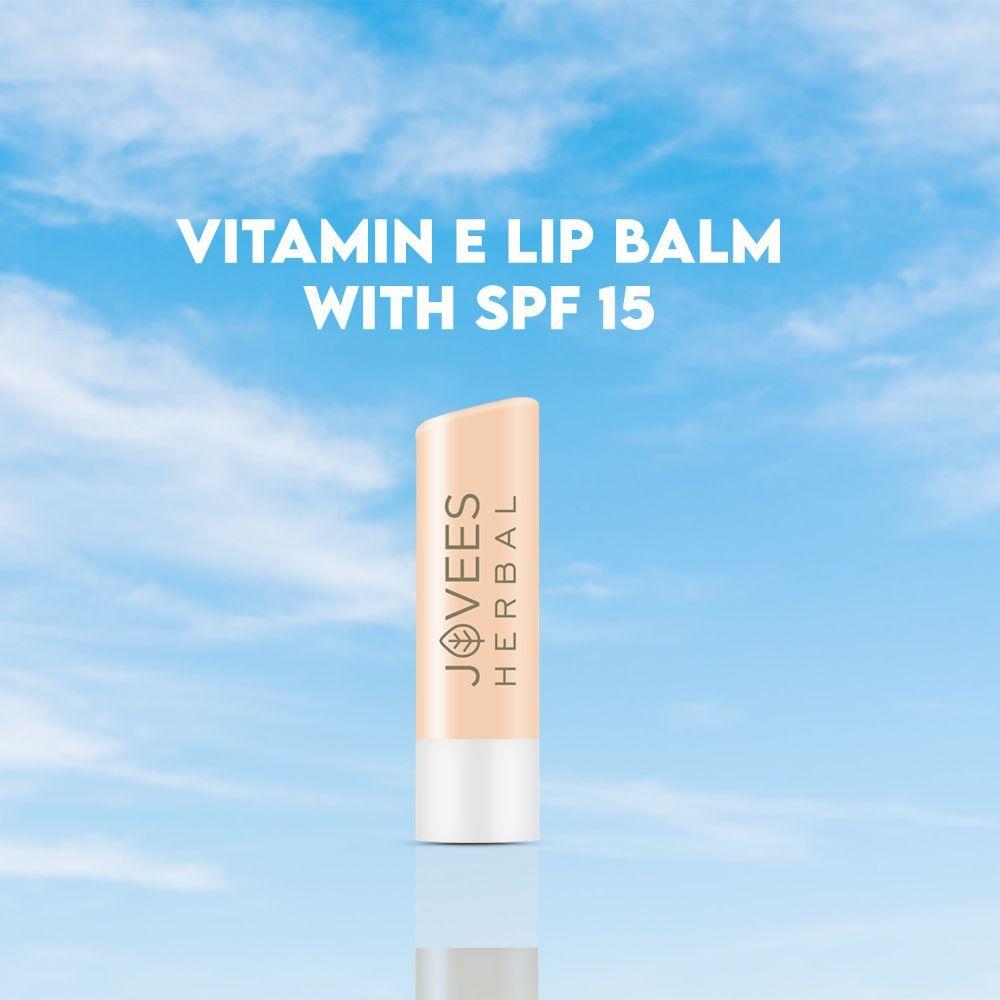 Jovees Бальзам для губ с витамином Е SPF 15 для мягких, гладких, увлажненных губ 5 г Упаковка 1 шт. Натуральный питательный уход