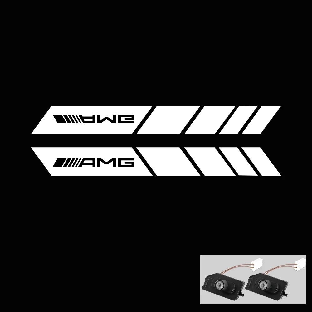 2Pcs Car Angel Wings Welcome Lamp LED Rearview Mirror Projector Light For Mercedes Benz AMG GLA GLB GLC CLS EQC A B C E S Class