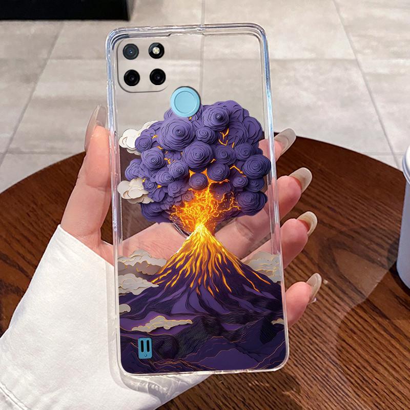 Чехол для Realme C21Y C25Y C21 Чехол Эстетичный Модный Милый Кот Прозрачный Силикон Мягкий ТПУ Задняя Крышка RMX3261 RMX3265 RMX3201