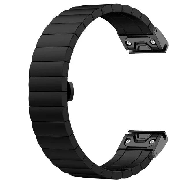 26мм 22мм QuickFit Ремешок из нержавеющей стали Для Garmin Fenix 8 51мм 47мм 7X 7 Pro 6X 6 5X 5Plus 3 3 HR Браслет Forerunner 965 745 935