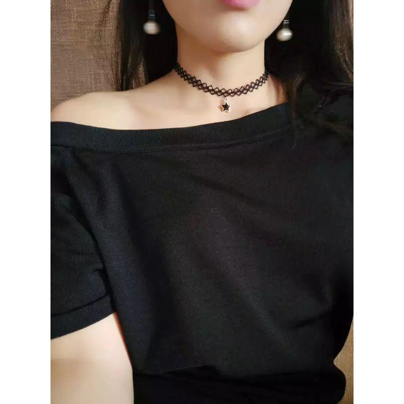 Black Lace Clavicle Chain Female Elegant Neck Accessories