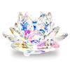 Prism Ornament Glass Suncatcher Figurine Rainbow Lotus Flower Feng Shui Good Luck, Wealth, Protection from Evil, Healing Object, Decor (1 Piece)