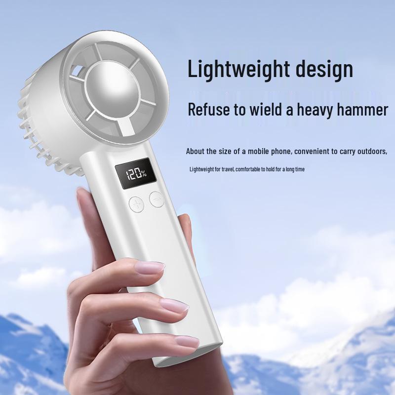 Cross-Border High-Speed Handheld USB Rechargeable Mini Fan with 100 Speeds